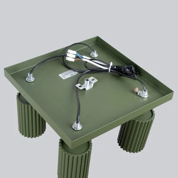 Sollux SL.1621 - Bodové svietidlo KARBON 4xGU10/10W/230V zelená