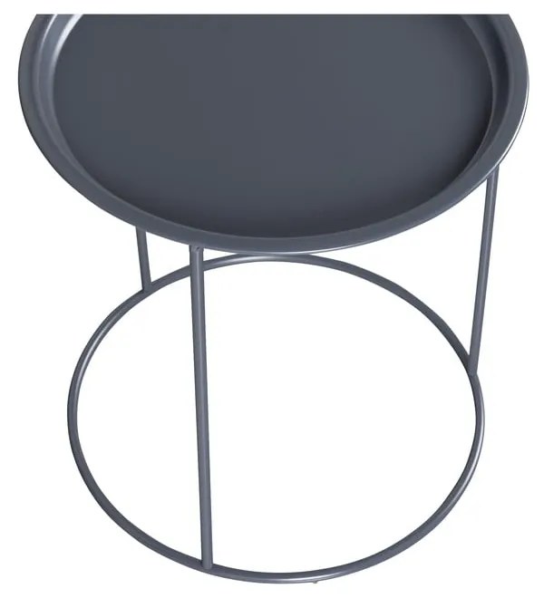 Svetlosivý odkladací stolík WOOOD Ivar, ø 40 cm