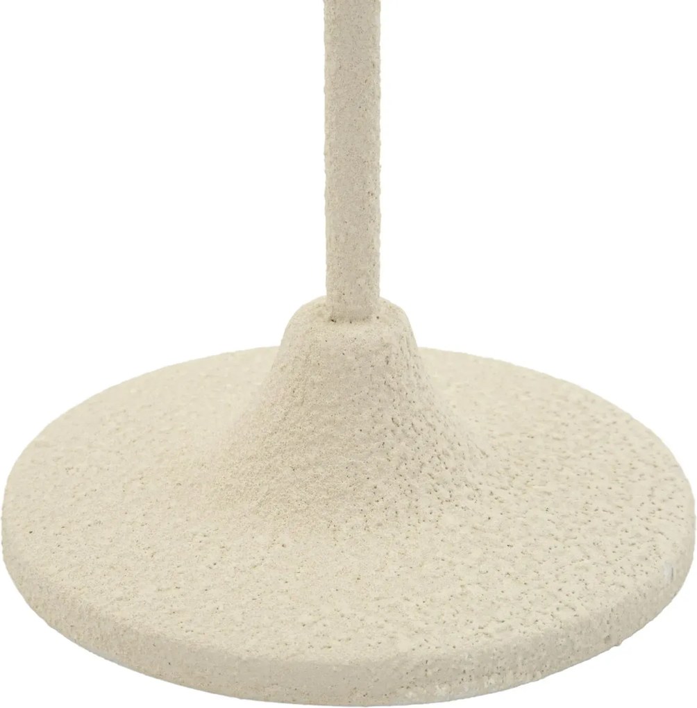 Kovový svietnik Pigna 33 cm krémový