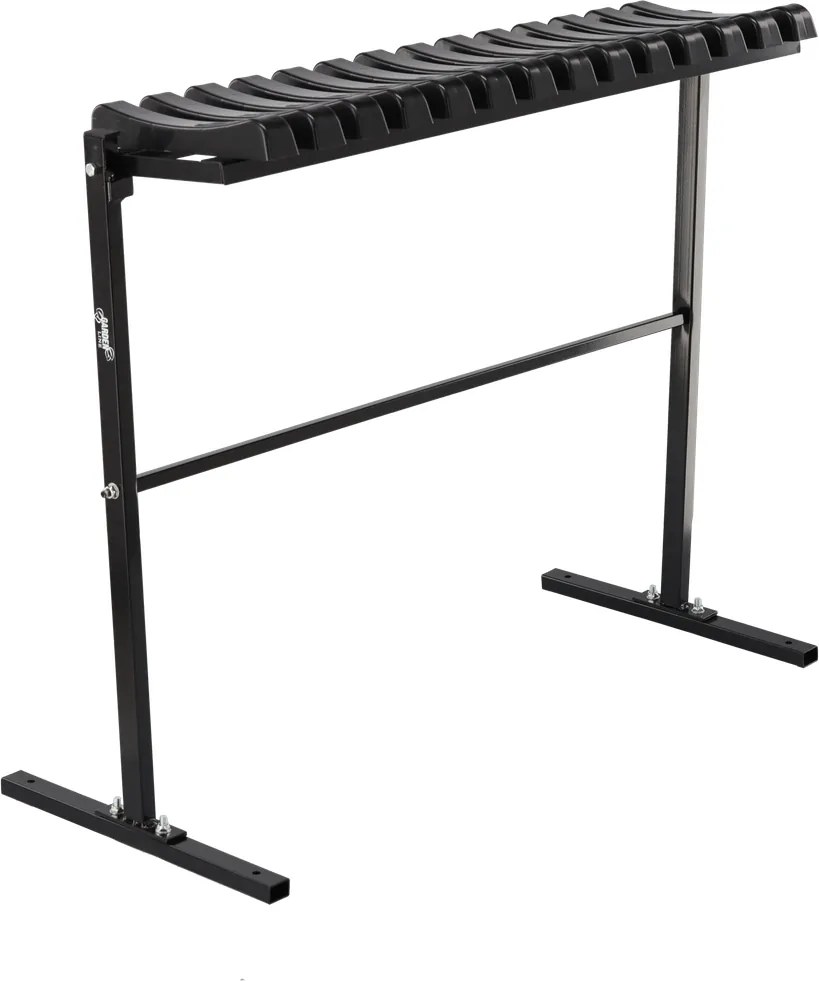 Garden Line SKLADACIA LAVICA, DĹŽKA 86 CM, S OPOROU PRE NOHY – ČIERNA *8305