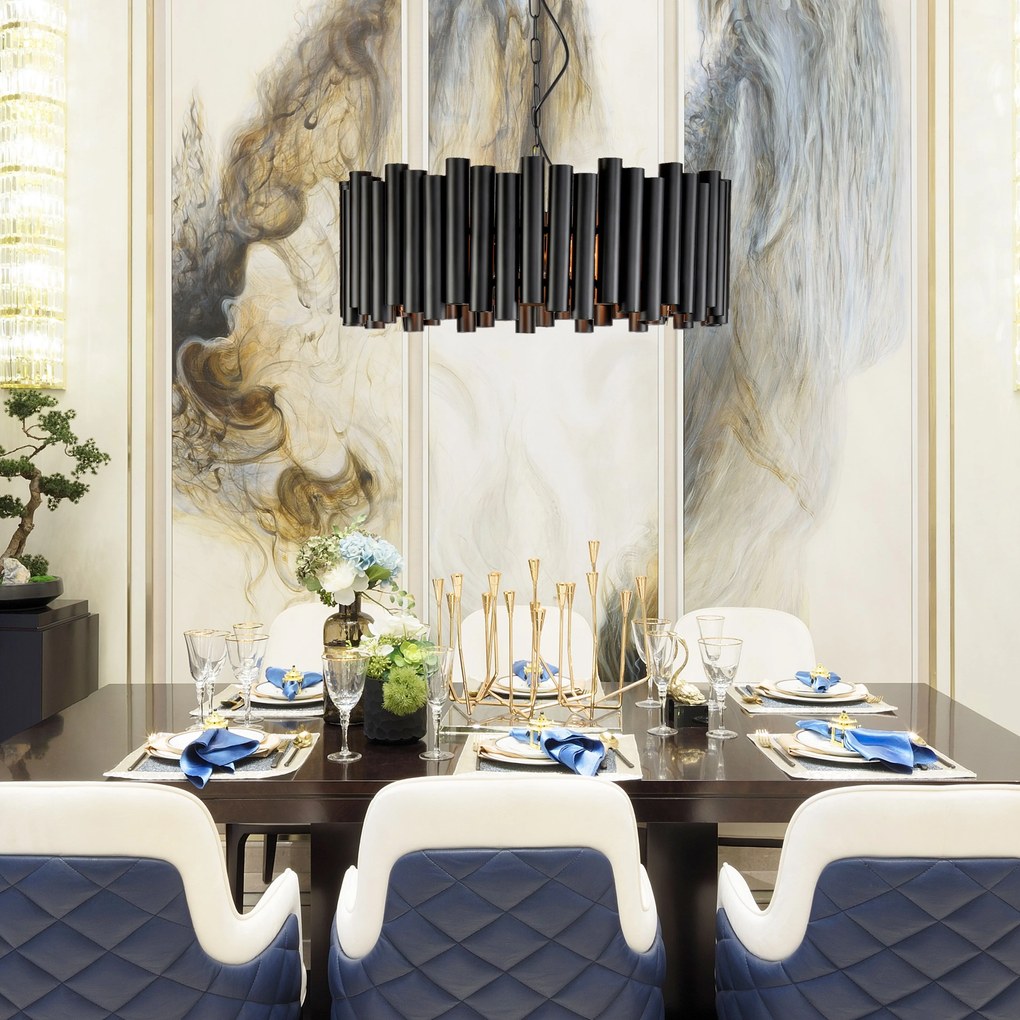 Toolight Toolight, stropné svietidlo 3xE27 APP1306-C, čierna matná, OSW-00944