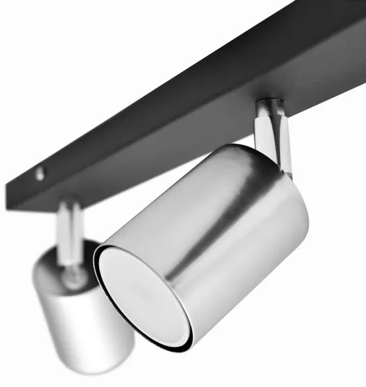 LED Bodové svietidlo TUNE 3xGU10/4,8W/230V matný chróm/čierna