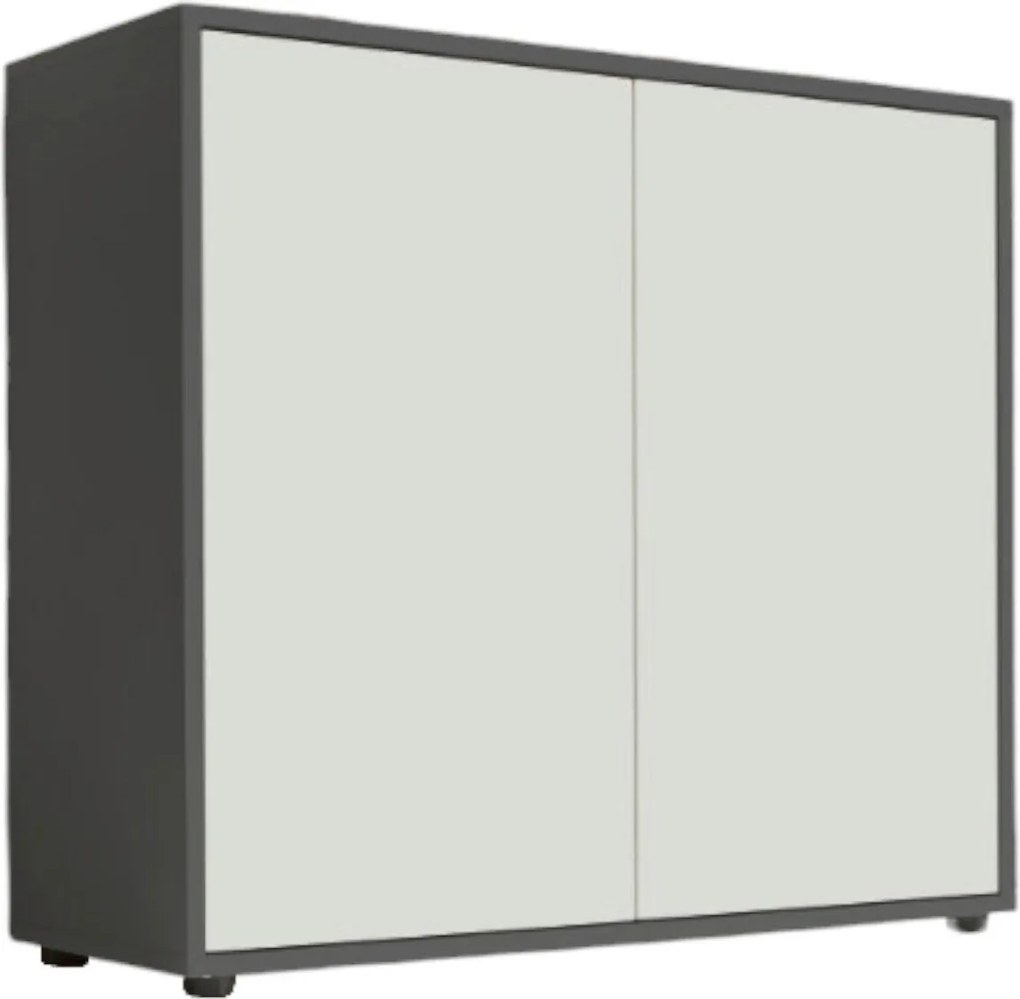 XXXLutz KOMODA, antracitová, biela, 79/73/33 cm MID.YOU - Komody - 001067000506
