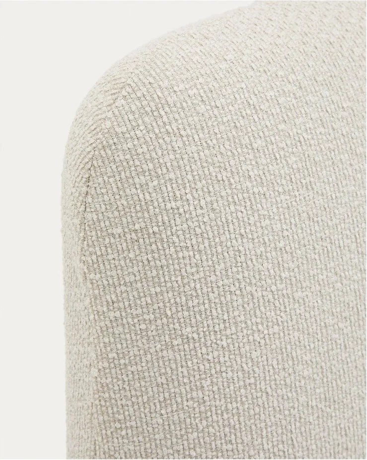 Béžová čalúnená dvojlôžková posteľ bez roštu 180x200 cm Martina – Kave Home