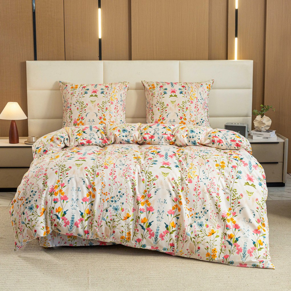 Obliečky z mikrovlákna MILLEFLEUR farebné Rozmer obliečky: 2 ks 70 x 90 cm | 200 x 220 cm