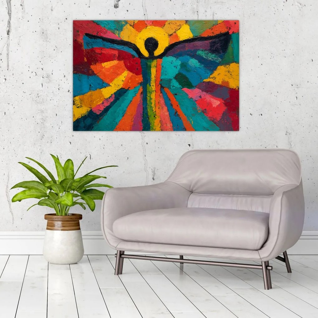 Obraz - Maľovaný anjel (90x60 cm)