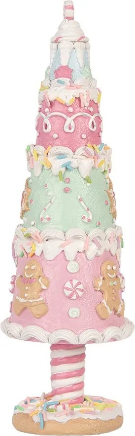 Vianočné dekorácie stromček s perníčkami Pastel Christmas Chic - Ø 8*26 cm