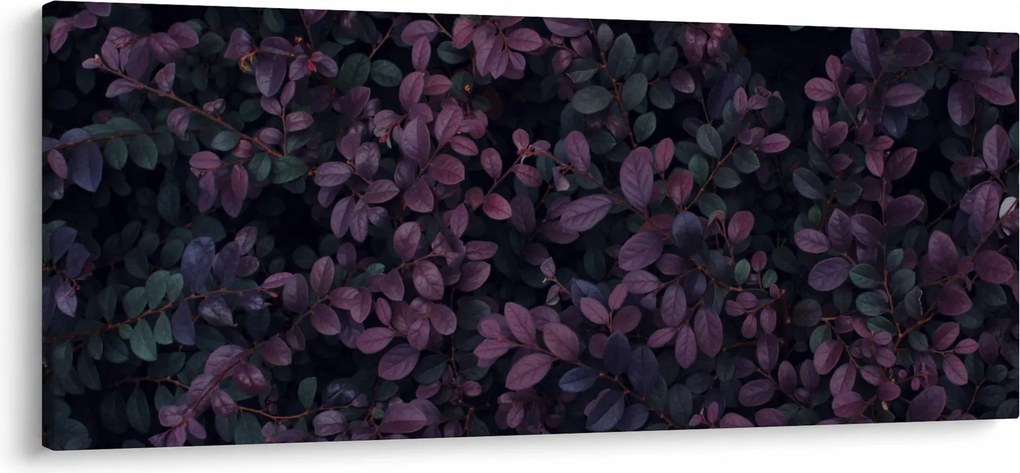 Obraz tmavočervených lístočkov (120x50 cm)