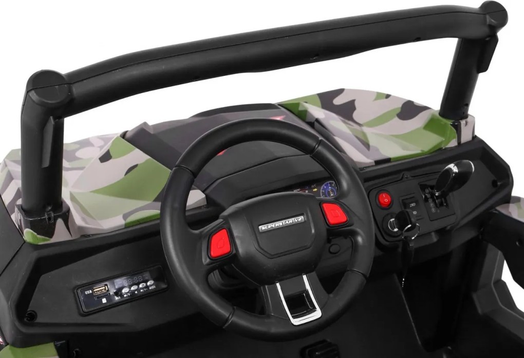 Ramiz Detský kočík SuperStar Moro + pohon 4x4 + diaľkové ovládanie + batožinový priestor + MP3 LED + zámok dverí