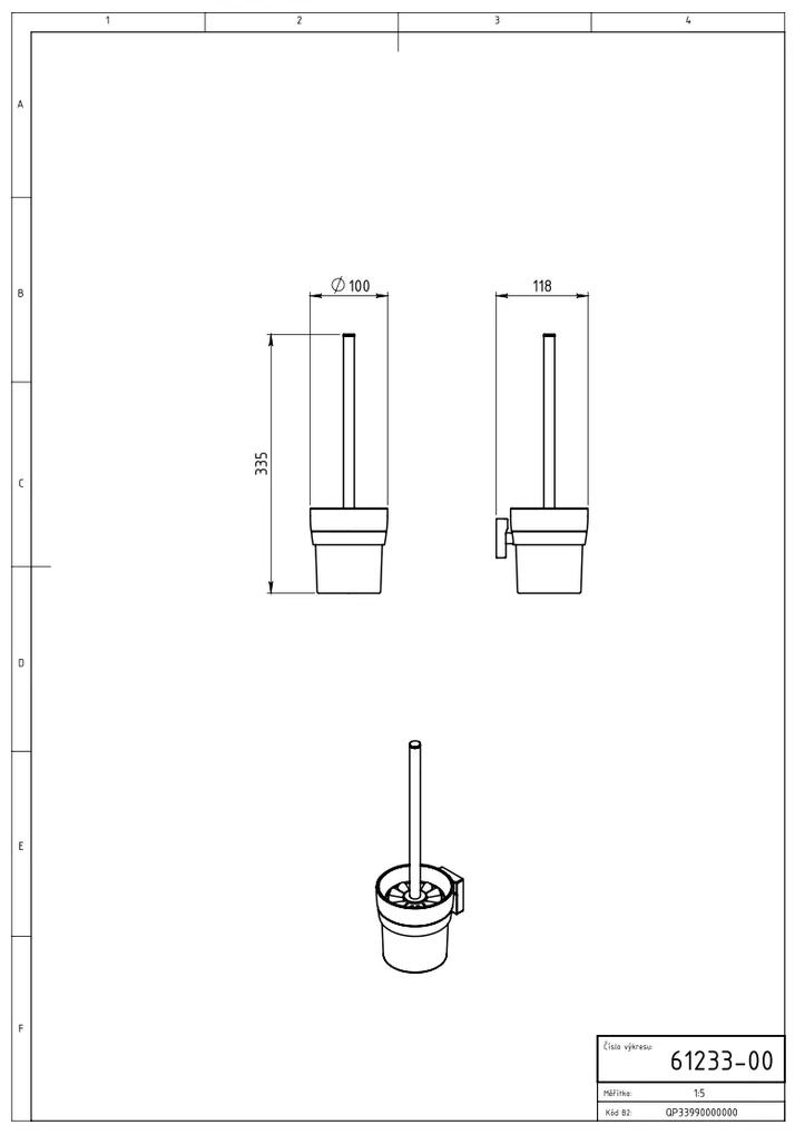 Novaservis - WC kefa Metalia 12 chróm, 0233,0