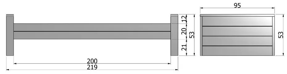 Sivá jednolôžková posteľ 90x200 cm Dennis – WOOOD