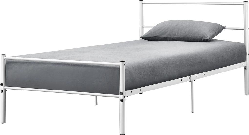 [en.casa] Kovová posteľ 'Argos' AADB-1706 120x200 cm biela