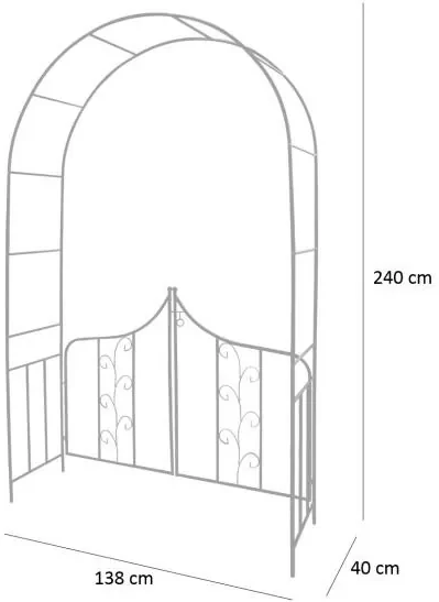 Záhradná pergola s bránou