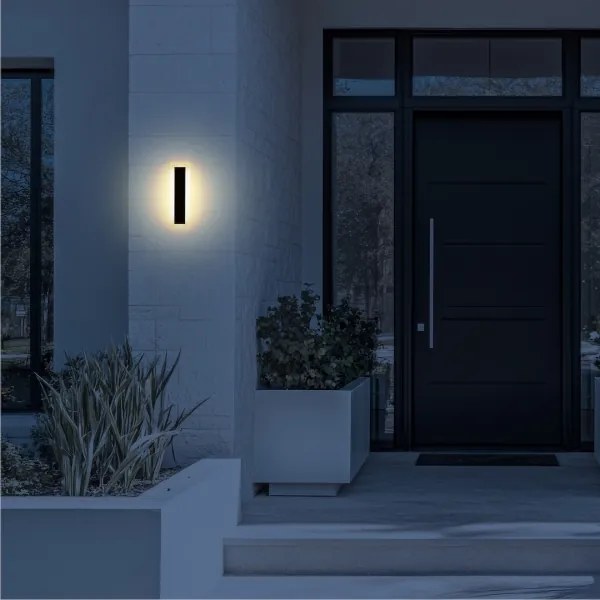 LED vonkajšie nástenné svietidlo WOW LED/10W/230V 3000/4000/6500K 30 cm IP54 čierne