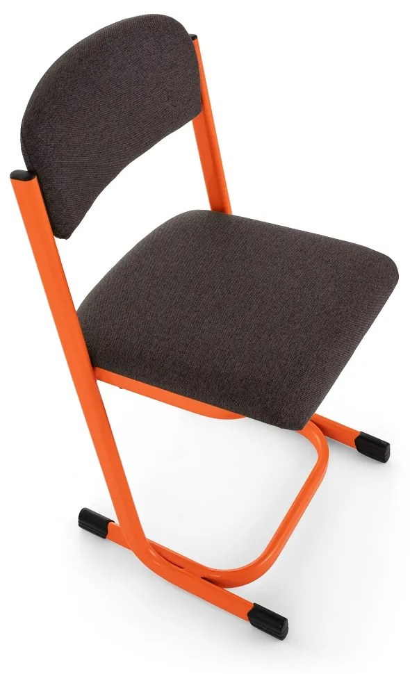 Učiteľská stolička čalúnená, oranžová