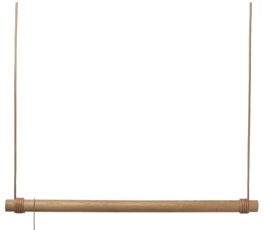 Nástenný vešiak z dubového dreva v prírodnej farbe 110 cm Swing L – LIND DNA