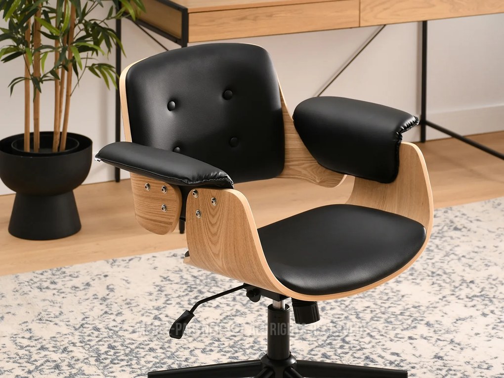 Kreslo Duckie (dub čierny + čierna). Akcia -30%. Vlastná spoľahlivá doprava až k Vám domov. 1110498