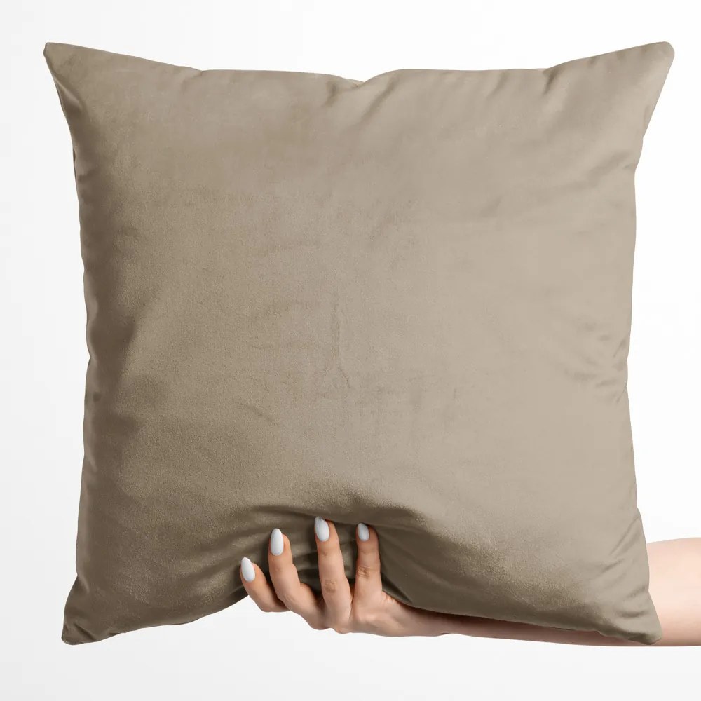 Biante Zamatová obliečka na vankúš Velvet Prémium SVP-030 Sivobéžová 50 x 60 cm