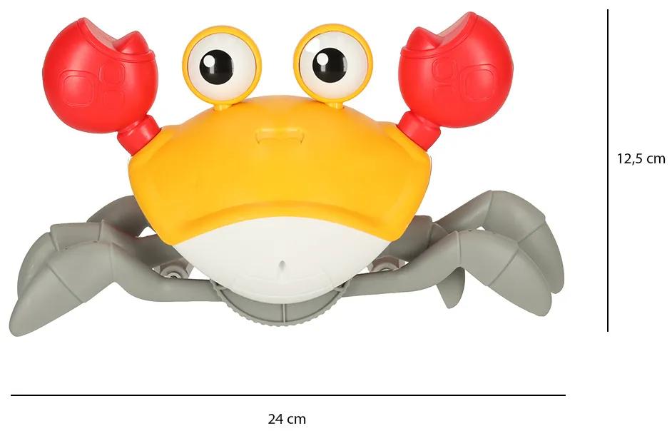 KIK Interaktívny krab so zvukom žltej farby