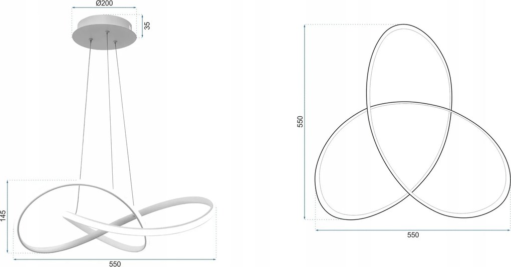 Toolight - LED stropné svietidlo + diaľkový ovládač APP393-CP, chrómová, OSW-06909