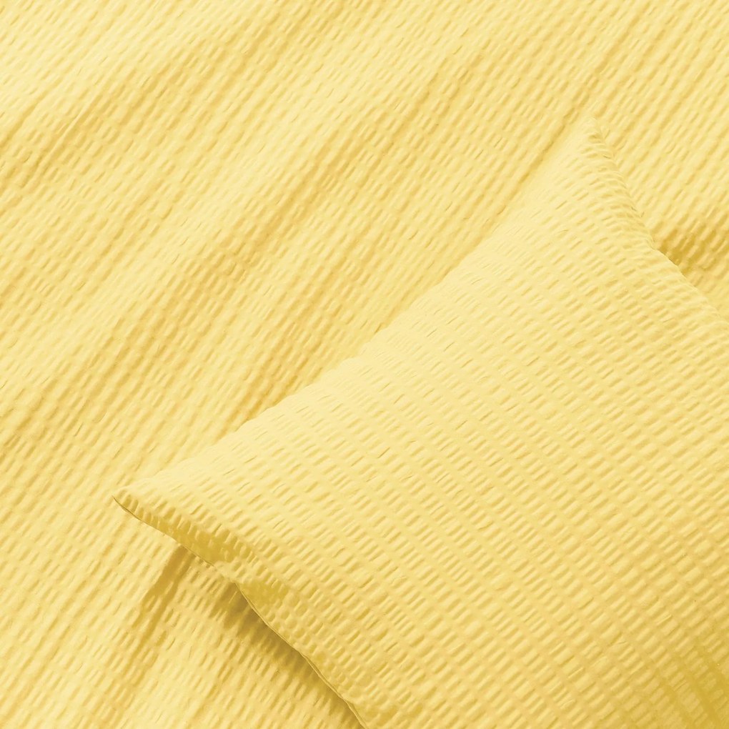 Goldea krepová obliečka na vankúš - žltá 50 x 60 cm