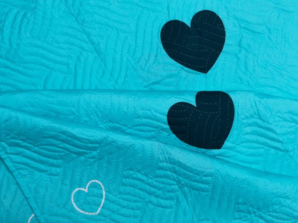 Prehoz na posteľ CORAZON BLEND, modrý Rozmer: 170 x 210 cm