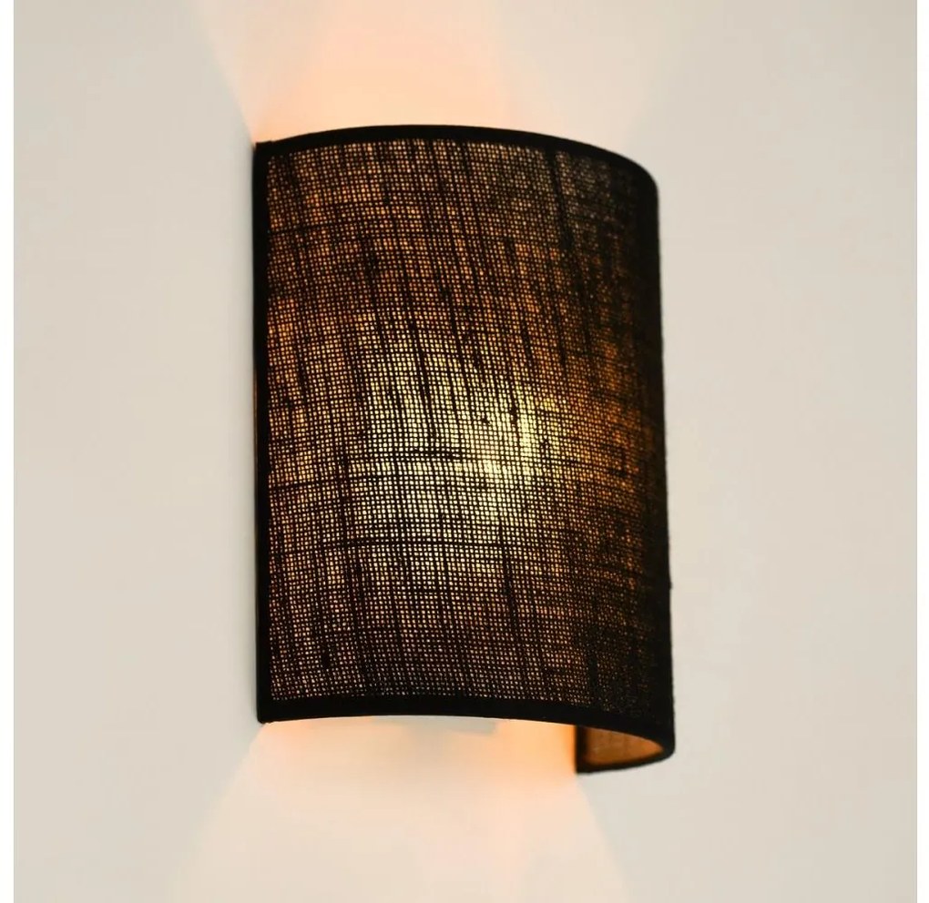 Brilagi - Nástenné svietidlo SEMI 1xE27/15W/230V pr. 20 cm čierna