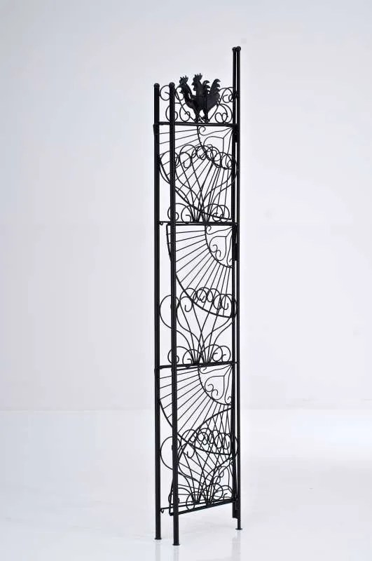 Kovová polica regál Mare - Čierna