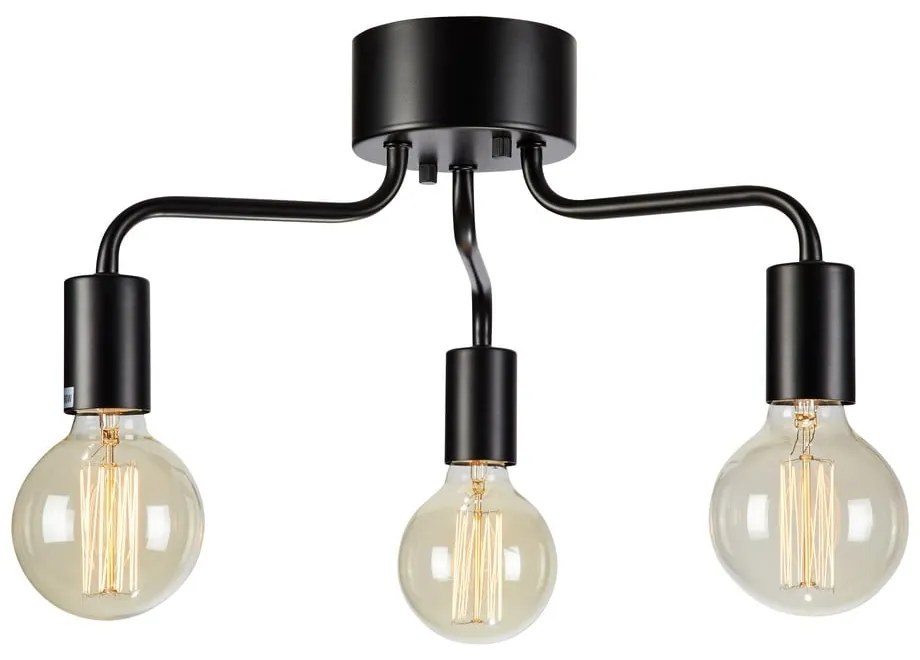 Čierne stropné svietidlo s kovovým tienidlom 38x38 cm Avery – Markslöjd