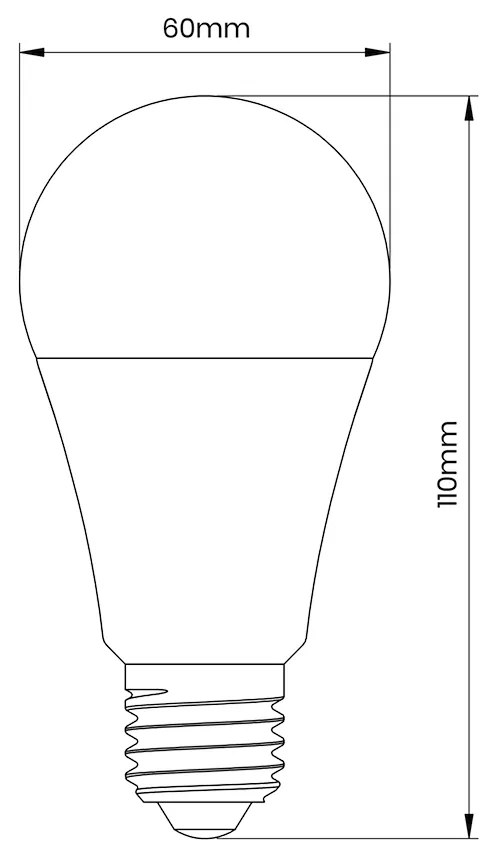 LED žiarovka E27 teplá 2700k 9w 820 lm