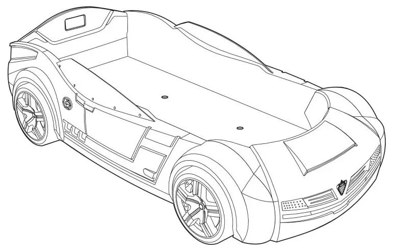 Detská posteľ auto SUPER DELUXE 90x195cm - červená