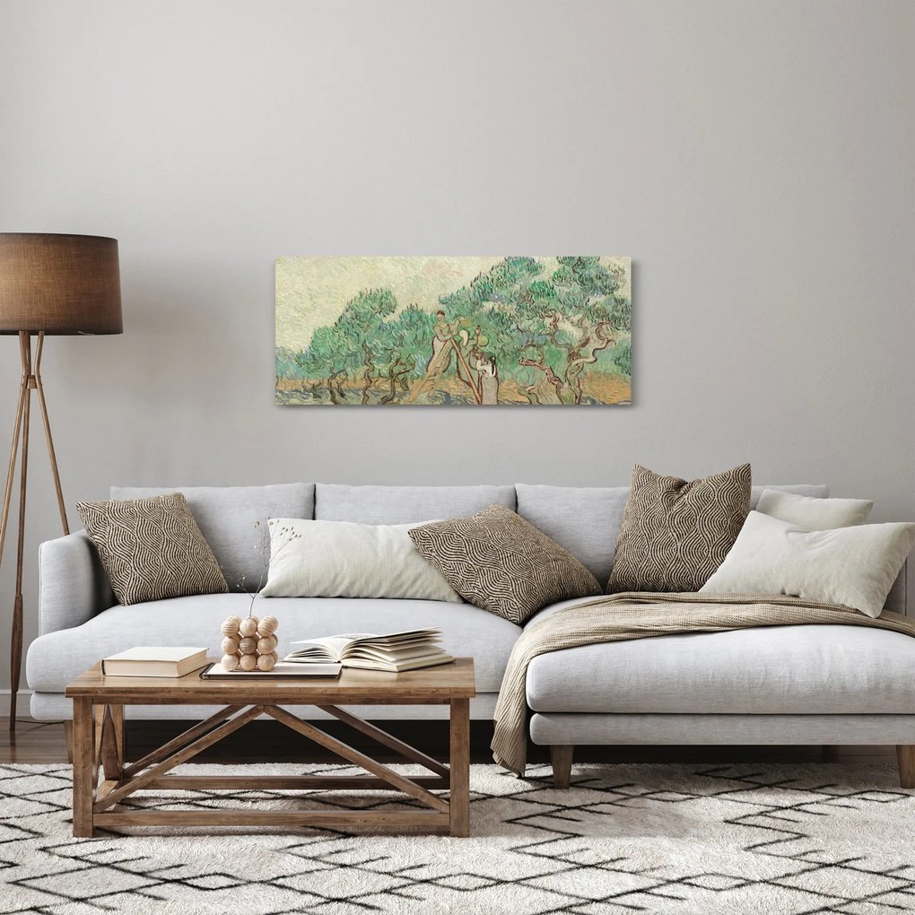 Obraz - Vincent van Gogh, The Olive Orchard, reprodukcia (120x50 cm)