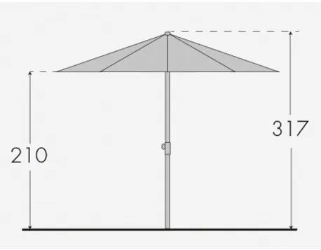 Doppler ACTIVE TELE 340 cm - naklápací stredový slnečník : Barvy slunečníků - 831