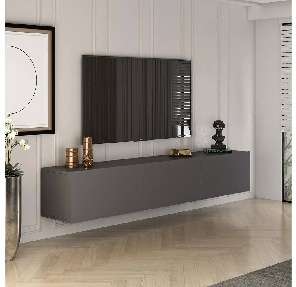 TV stolík/skrinka Westham (antracit) . Akcia -31%. Vlastná spoľahlivá doprava až k Vám domov. 1102649