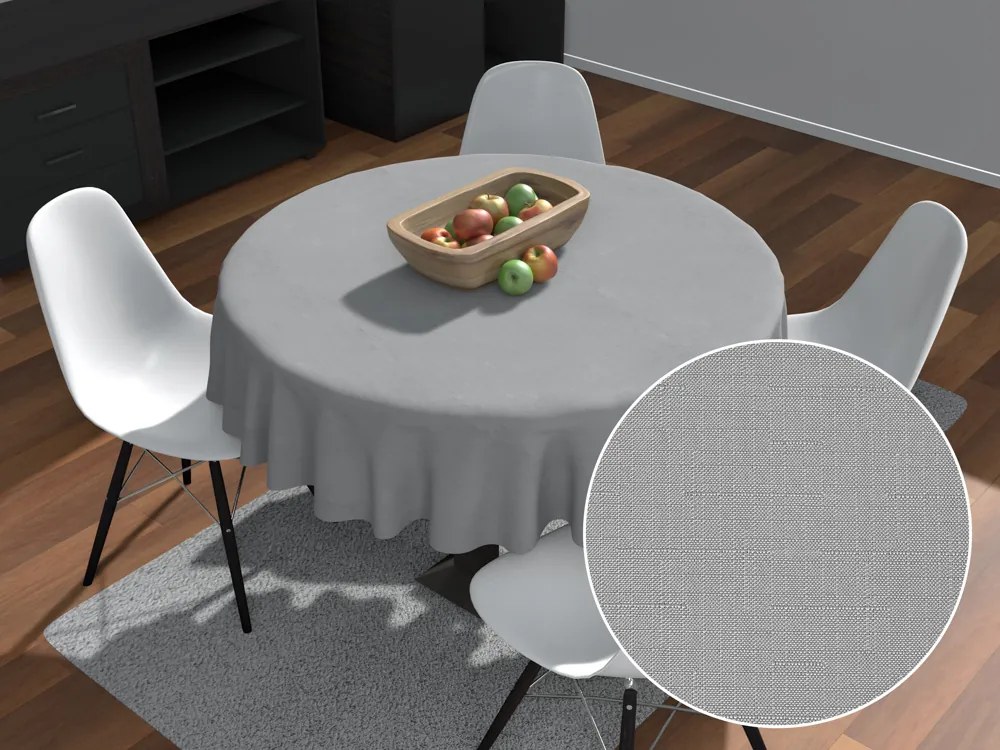 Biante Teflónový okrúhly obrus TF-019 Sivý Ø 40 cm