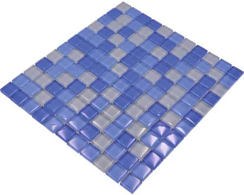 Sklenená mozaika XCM 8222 30,5x32,5 cm modrá