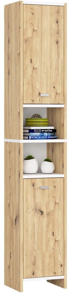 Koupelnová skříňka BETI 180 cm dub artisan/bílá