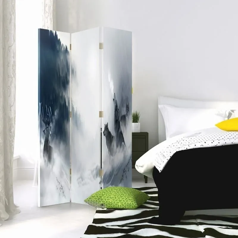 Gario Paraván Zvieratá v zime Rozmery: 180 x 170 cm, Prevedenie: Otočný paraván 360°