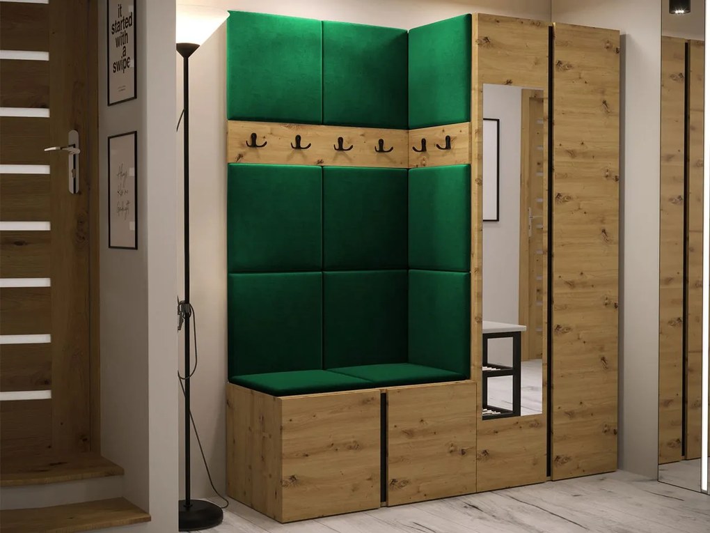 Predsieň Tavasz XII, Farby: kašmír, Farba čalúnenia:: ekokoža Soft 011 (čierna)