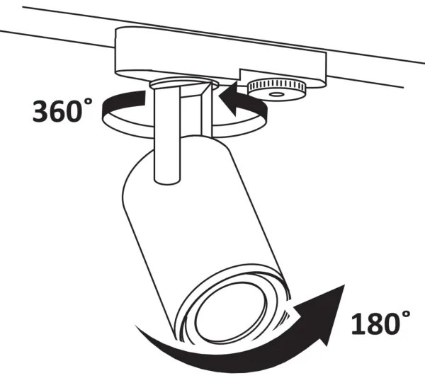 Bodové svietidlo do lištového systému MINOR 3xGU10/10W/230V + 1 m lištový systém