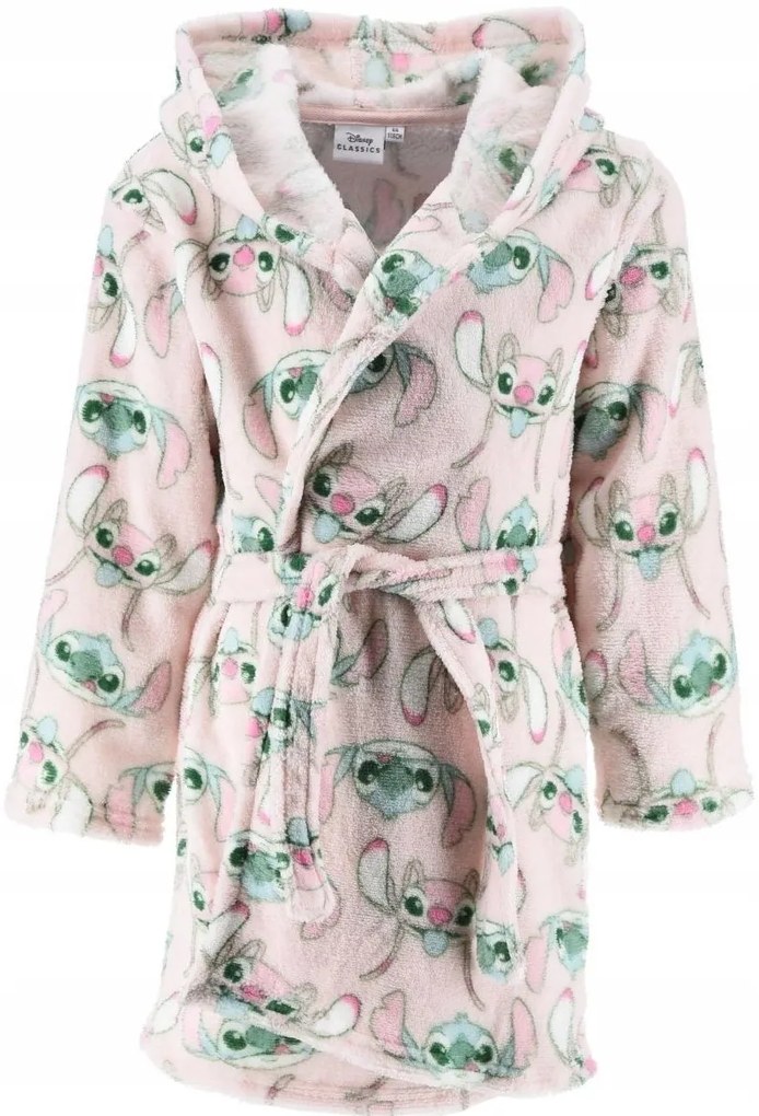 Dievčenský fleece župan s kapucňou Lilo & Stitch, EU 128
