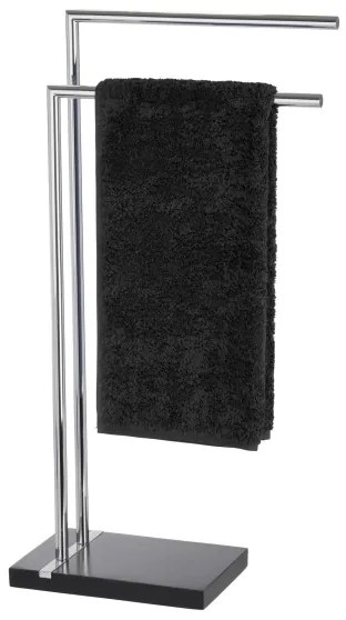 WENKO 20461100 - Stojan na uteráky NOBLE 45,5x82 cm chrom/čierna