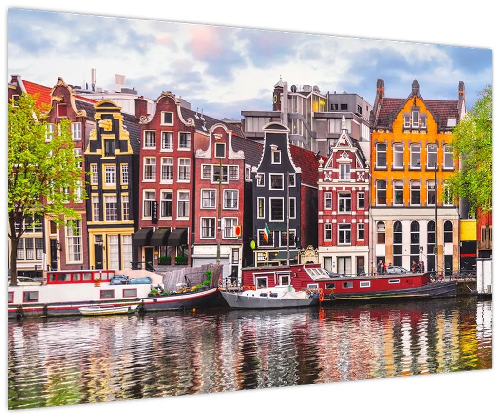 Obraz - Amsterdam, tanečné domy (90x60 cm)