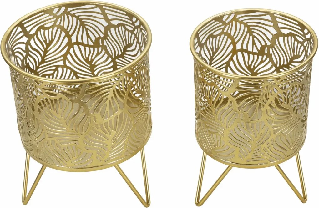 Sada 2 ks stojanů na květiny Naty zlatá