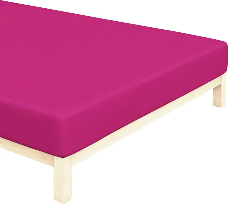 Jersey prestieradlo Deep Pink Veľkosť: 90x200 cm