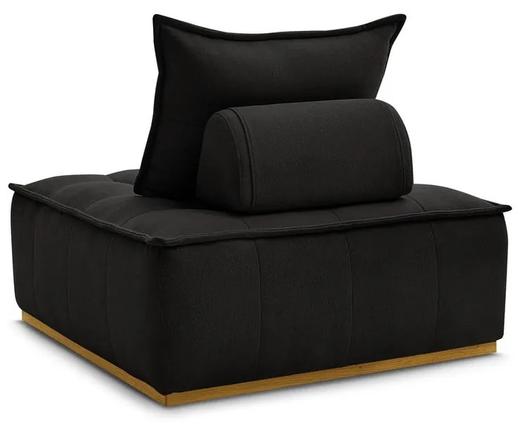 Čierne ženilkové kreslo Elisa – Bobochic Paris