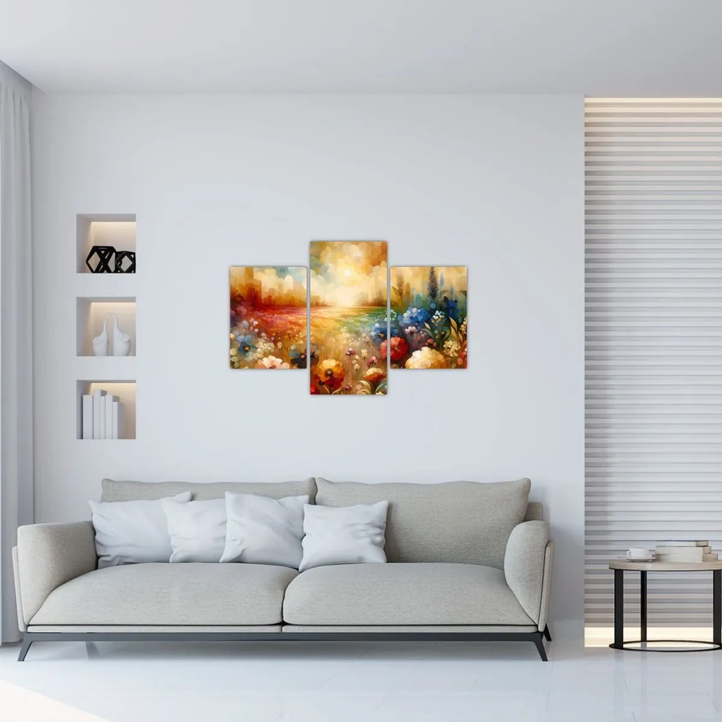 Obraz - Pestrofarebná lúka (90x60 cm)