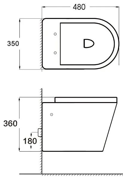 Mexen RICO Rimless, závesná WC misa so sedátkom + bidet, biela, 30724000+35724800