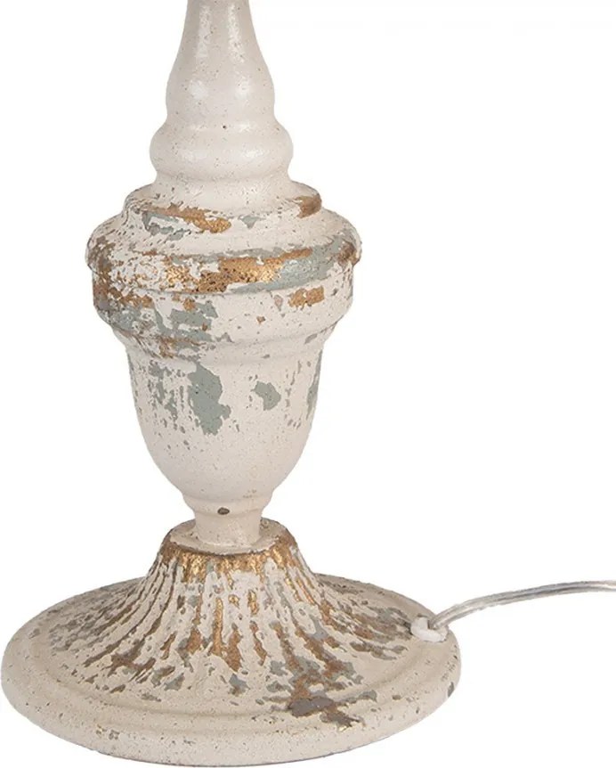 Béžová antik kovová stolná lampa Brocante - Ø 36*55 cm E27 1*60W