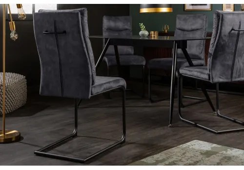 Stolička 41168 Comfort Zamat Šedá  - Komfort-nábytok